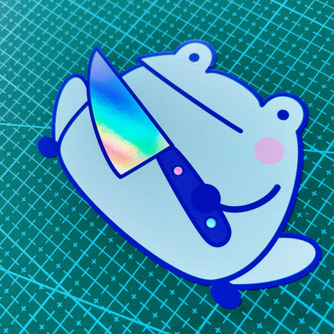Son the Frog (with a knife) Car Sticker