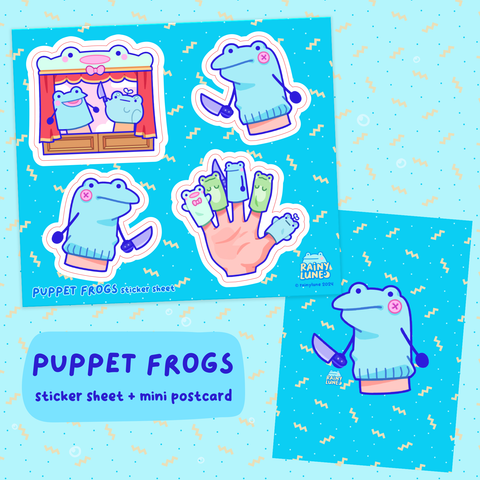 Puppet Frogs Sticker Sheet