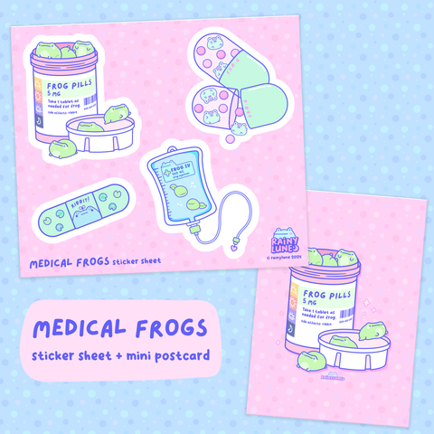 Medical Frogs Sticker Sheet