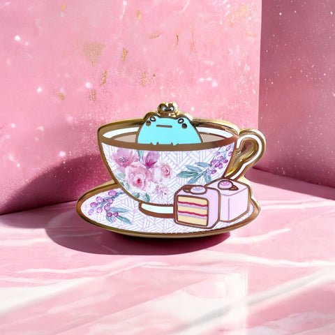 Tea Cup Sprout the Frog Pin