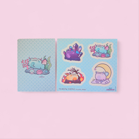 Dragon Frogs Sticker Sheet