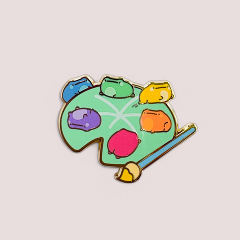 Paint Palette NPC Frogs Pin