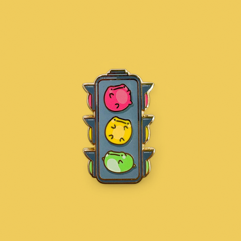 Traffic Light NPC Frog Pin