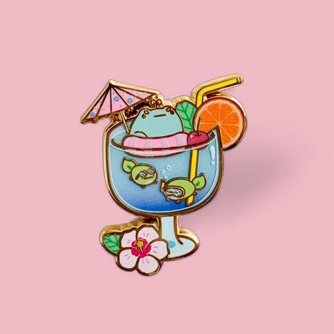 Tropical Drink Sprout the Frog Pin