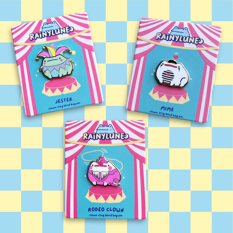 Rainylune Clown Frog Blind Bag Pins