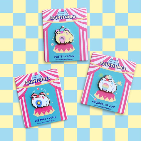 Rainylune Clown Frog Blind Bag Pins