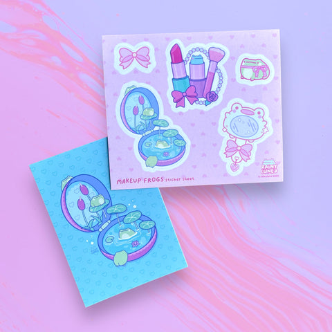 Rainylune Makeup Frogs Sticker Sheet