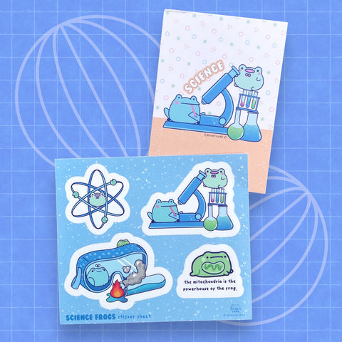 Rainylune Science Frogs Sticker Sheet