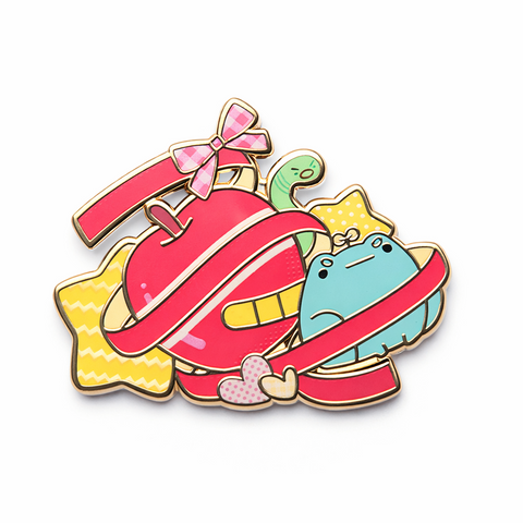 Apple Peel Ribbon Pin