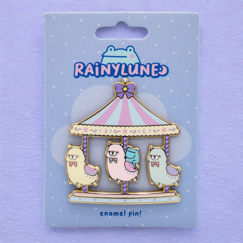 Rainylune Alpaca Fluffy Carousel Son the Frog Pin