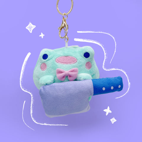 Friend the Frog (with a knife) Plushie Keychain
