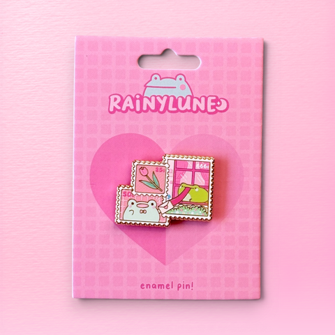 Stamp Collage enamel pin product photo