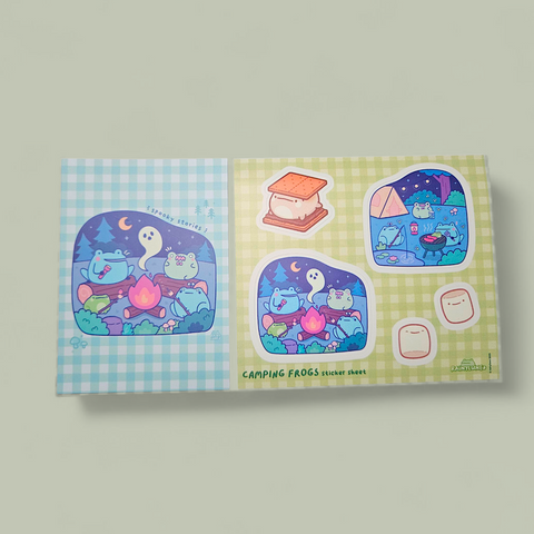 Camping Frogs Sticker Sheets