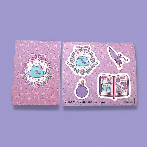 Violets and Violence Sticker Sheet