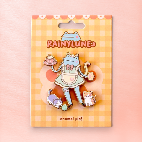 Cat Maid Son the Frog enamel pin product photo