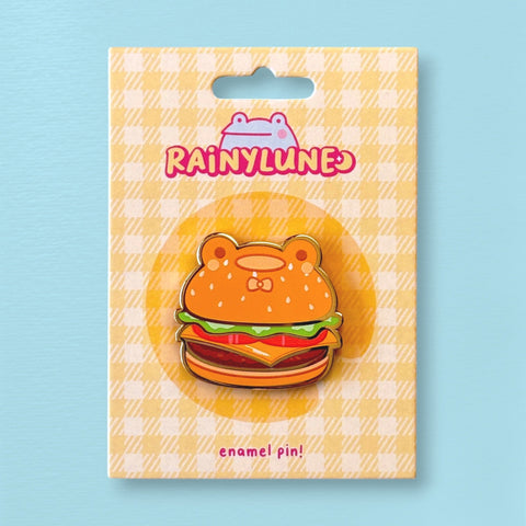 Burger Friend the Frog enamel pin product photo