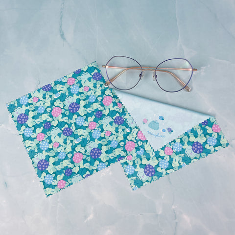 Rainylune Hydrangea Frog Microfiber Glasses Cleaning Cloth