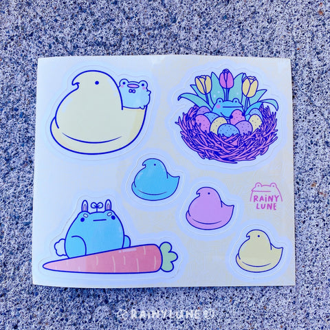 Easter Frogs Sticker Sheet Paper Goods