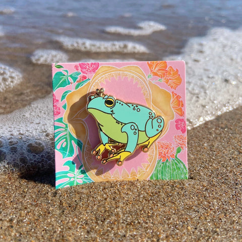 Sprout the Frog Pin - Floral Fins