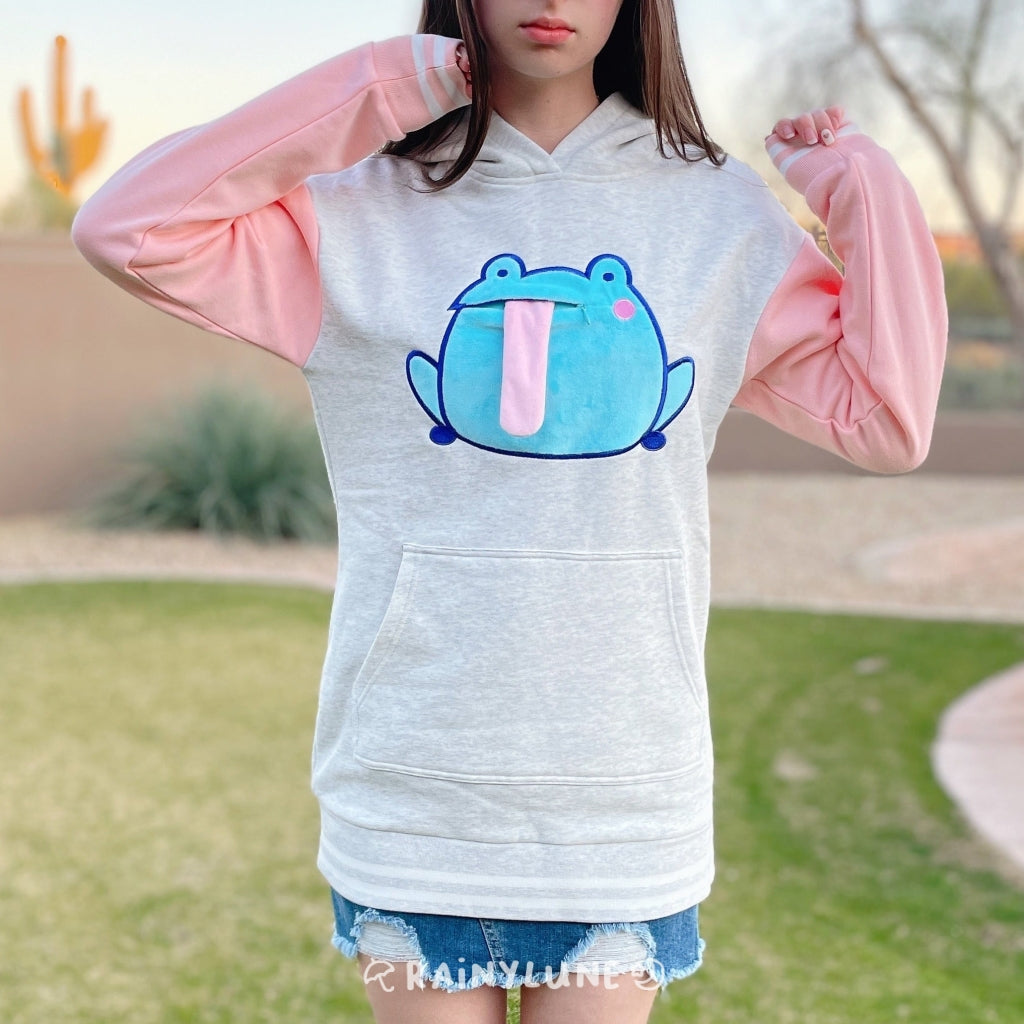 Son the Frog Tongue Hoodie Dress Pink – rainylune